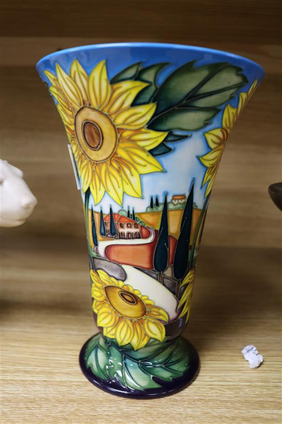 A Moorcroft sunflowers vase